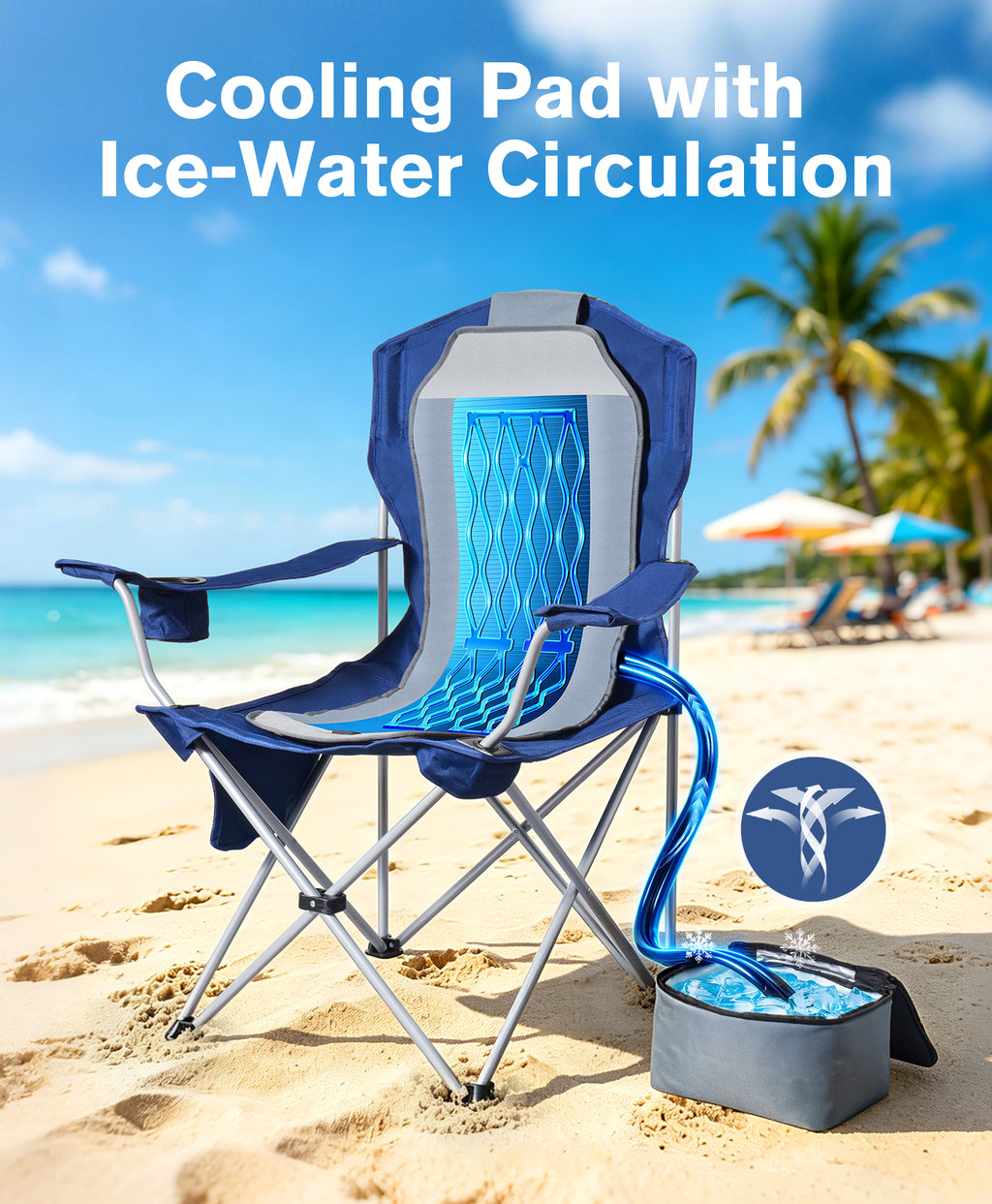 EO LIVING Camping Chair with Cooling Pad