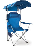 EO Living Oversized Camping Chair with Canopy Cyan