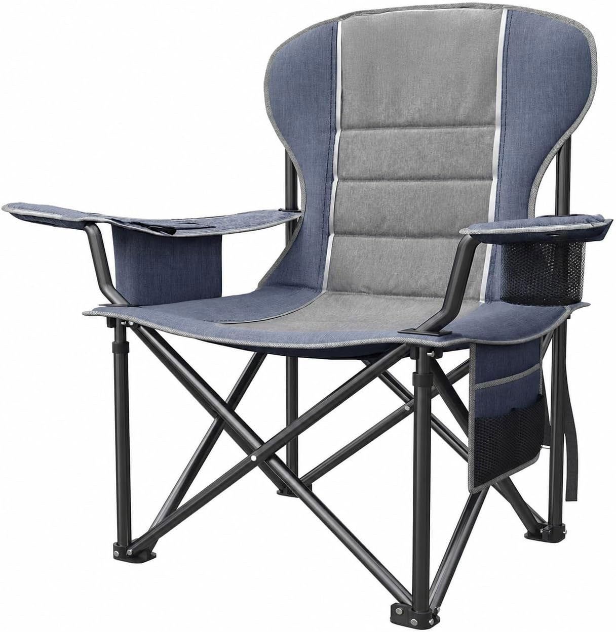 EO Living Reclining Beach Chair with Canopy Deep Grey
