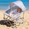 Foldable Baby Beach Chair with Canopy and Mosquito Net