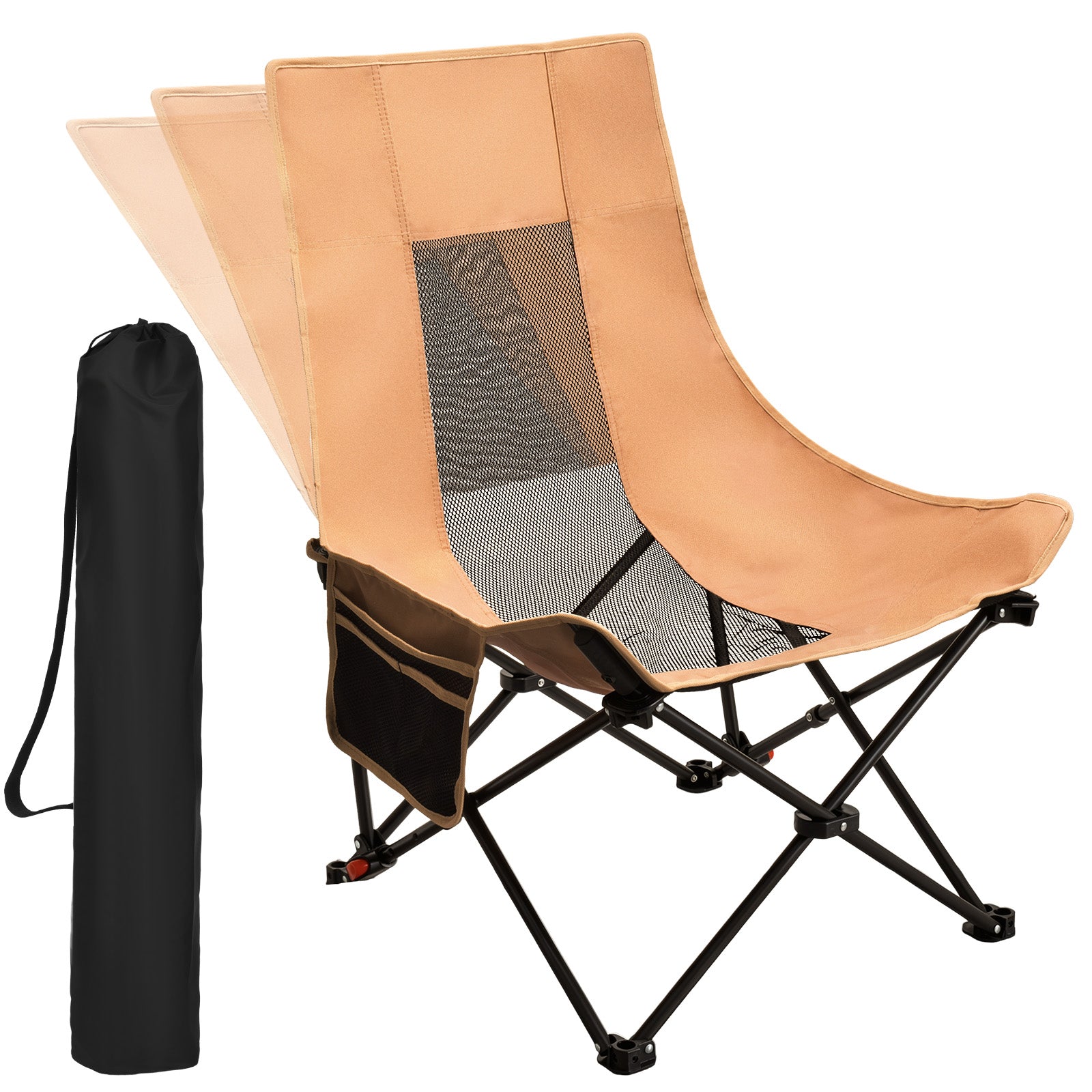 EO Living Reclining Camping Chair Khaki