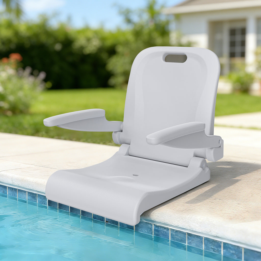 EO Living Pool Chairs for in Pool with Armrests Grey