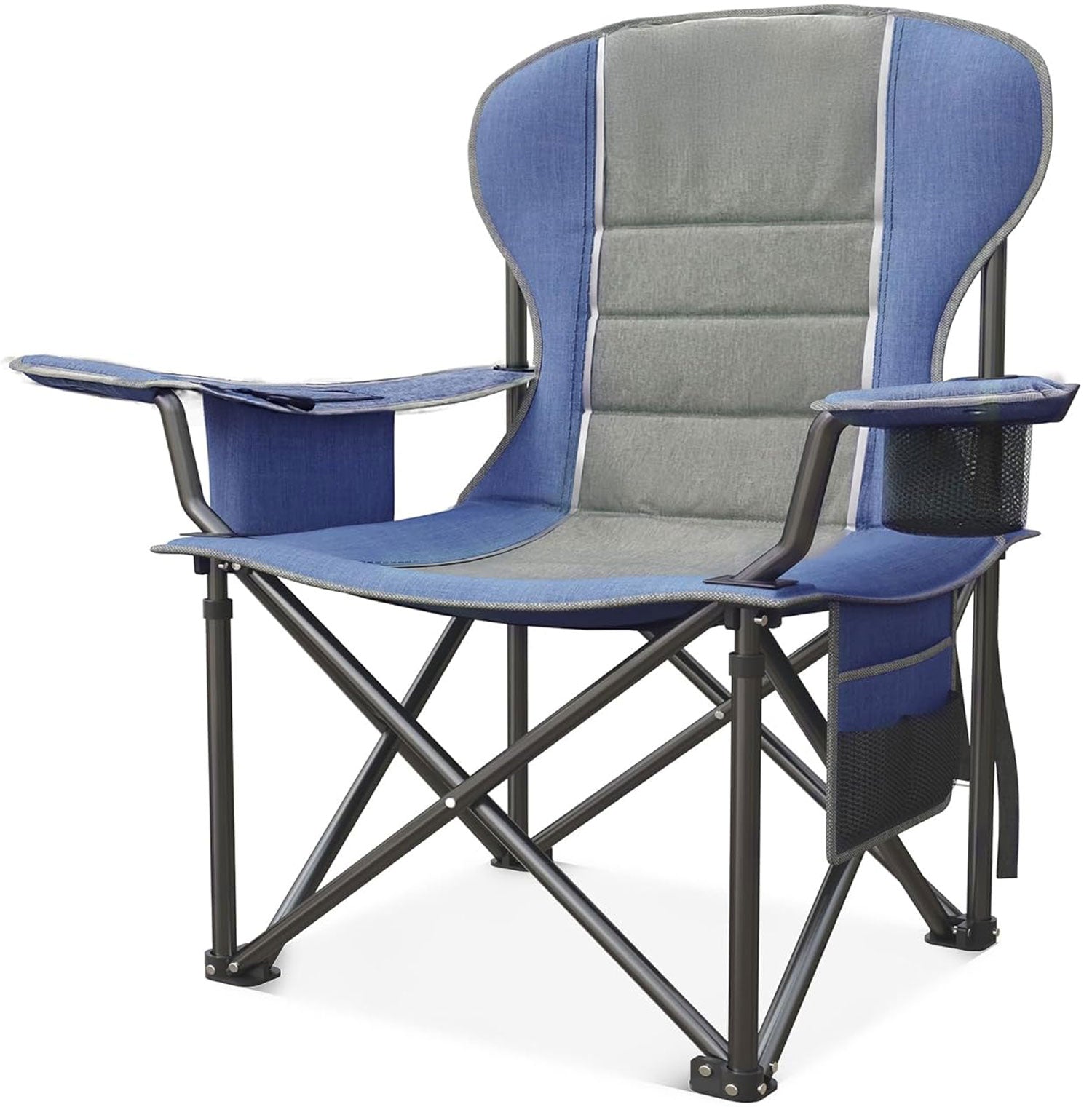 EO Living Double Beach Chair with Canopy Grey