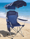 EO Living Canopy Chair with Built-in USB Fan Royal Blue