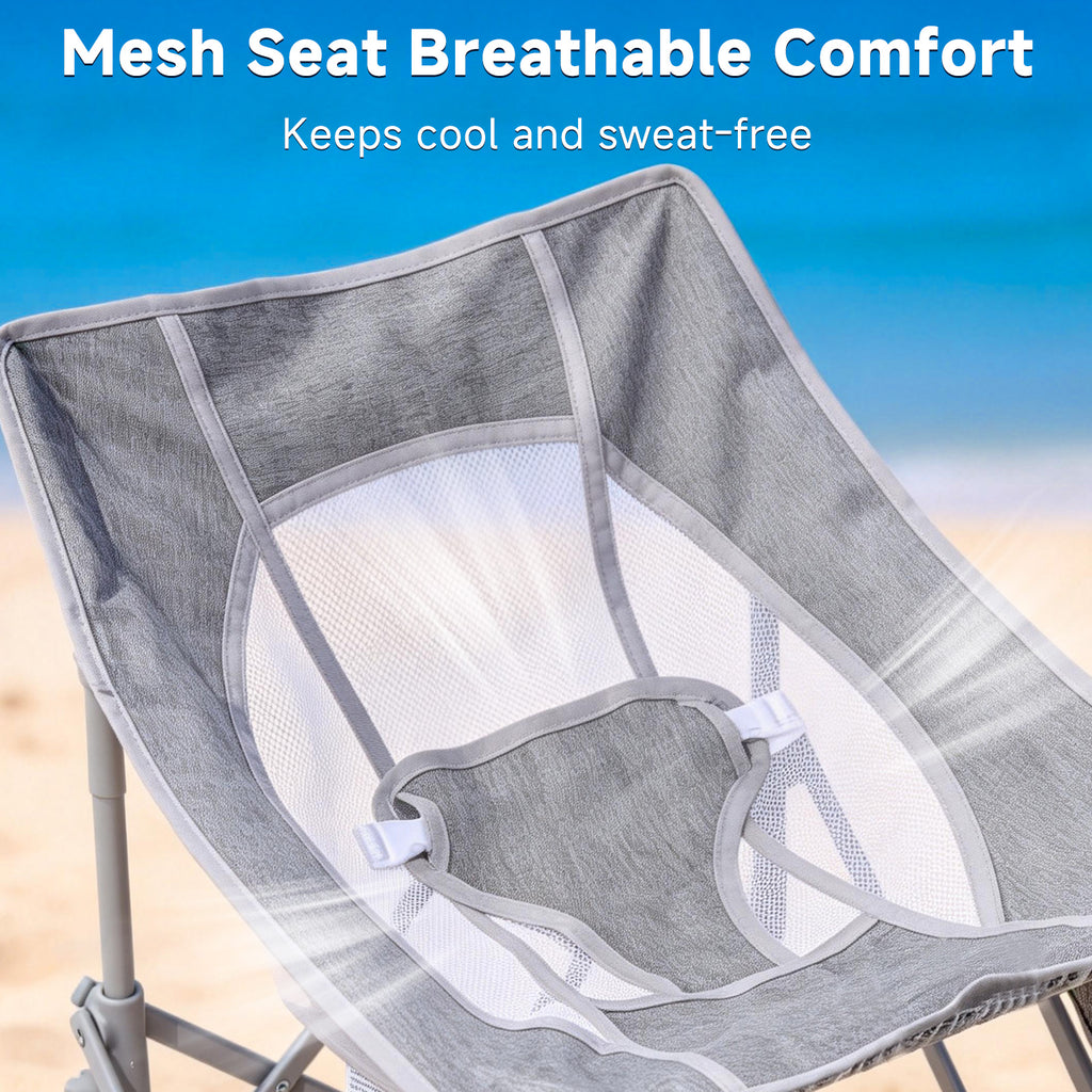 Foldable Baby Beach Chair with Canopy and Mosquito Net