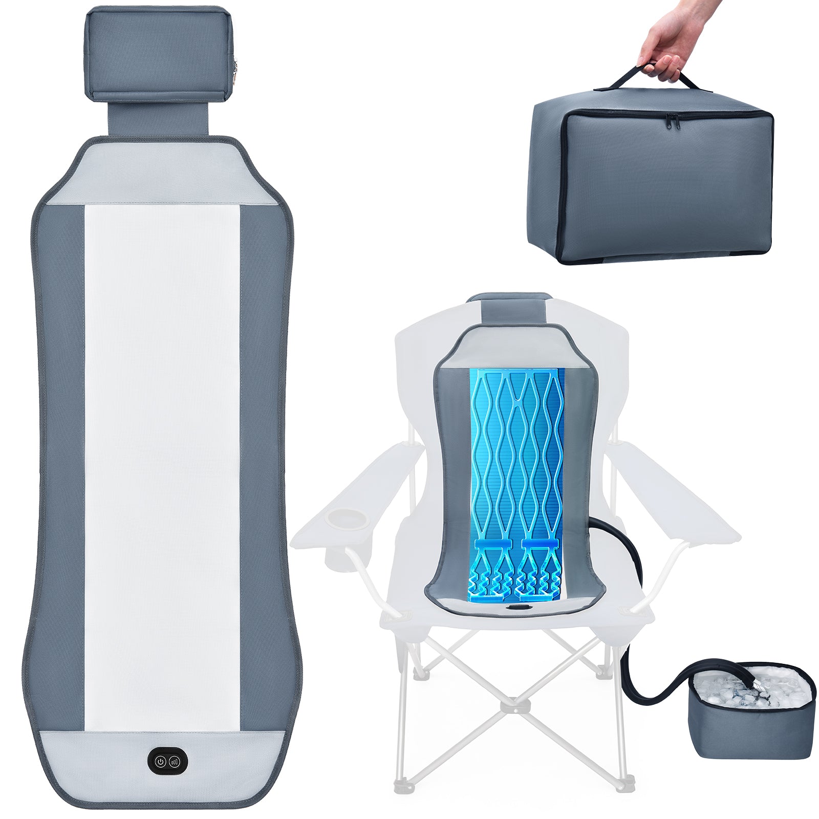EO Living Portable Cooling Pad for Camping Chairs for Beach Excludes Battery