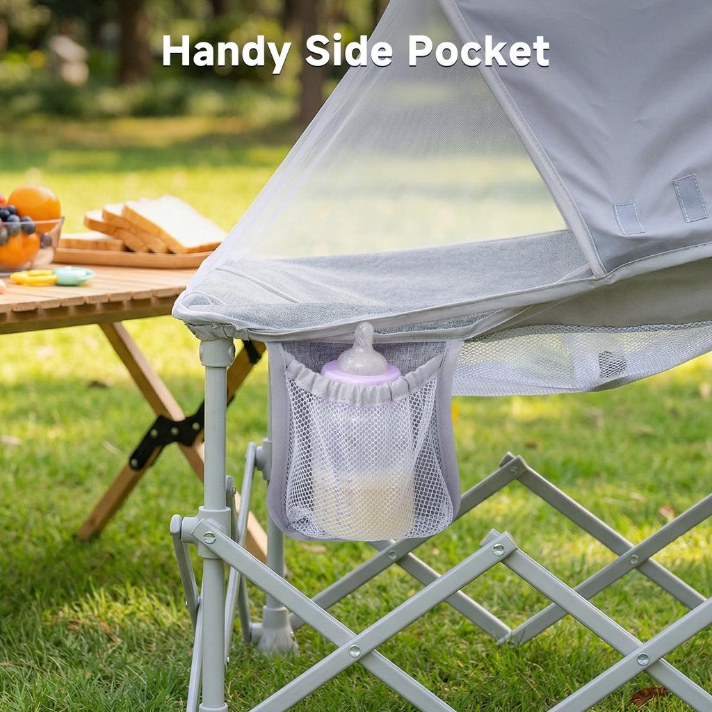 Foldable Baby Beach Chair with Canopy and Mosquito Net