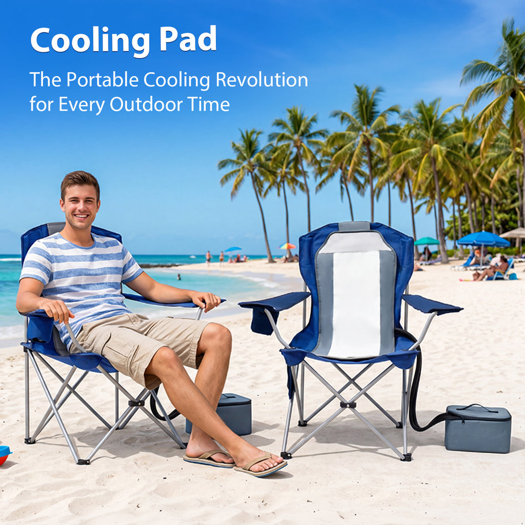 EO Living Compact Cooling Pad for Camping Chairs Light Grey