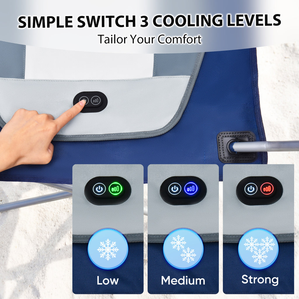 EO Living Compact Cooling Pad for Camping Chairs Light Grey