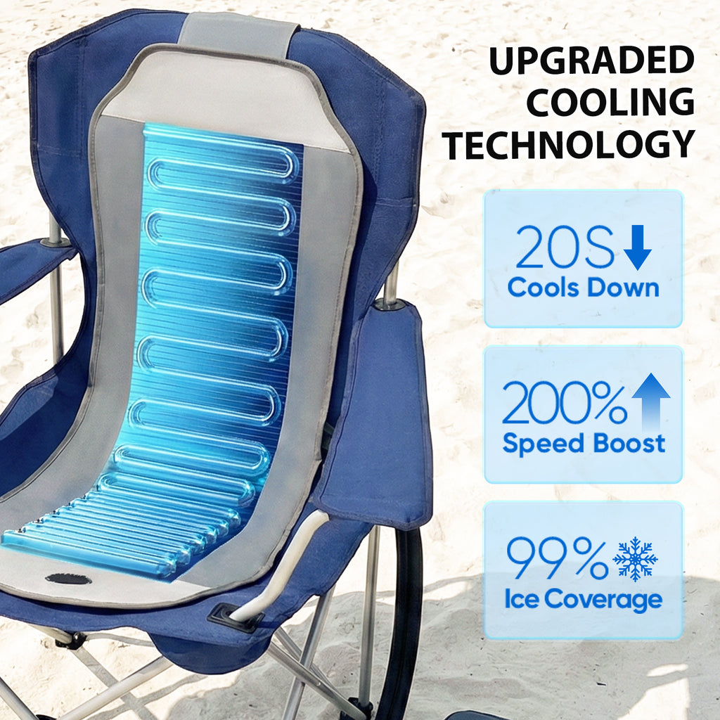 EO Living Compact Cooling Pad for Camping Chairs Light Grey