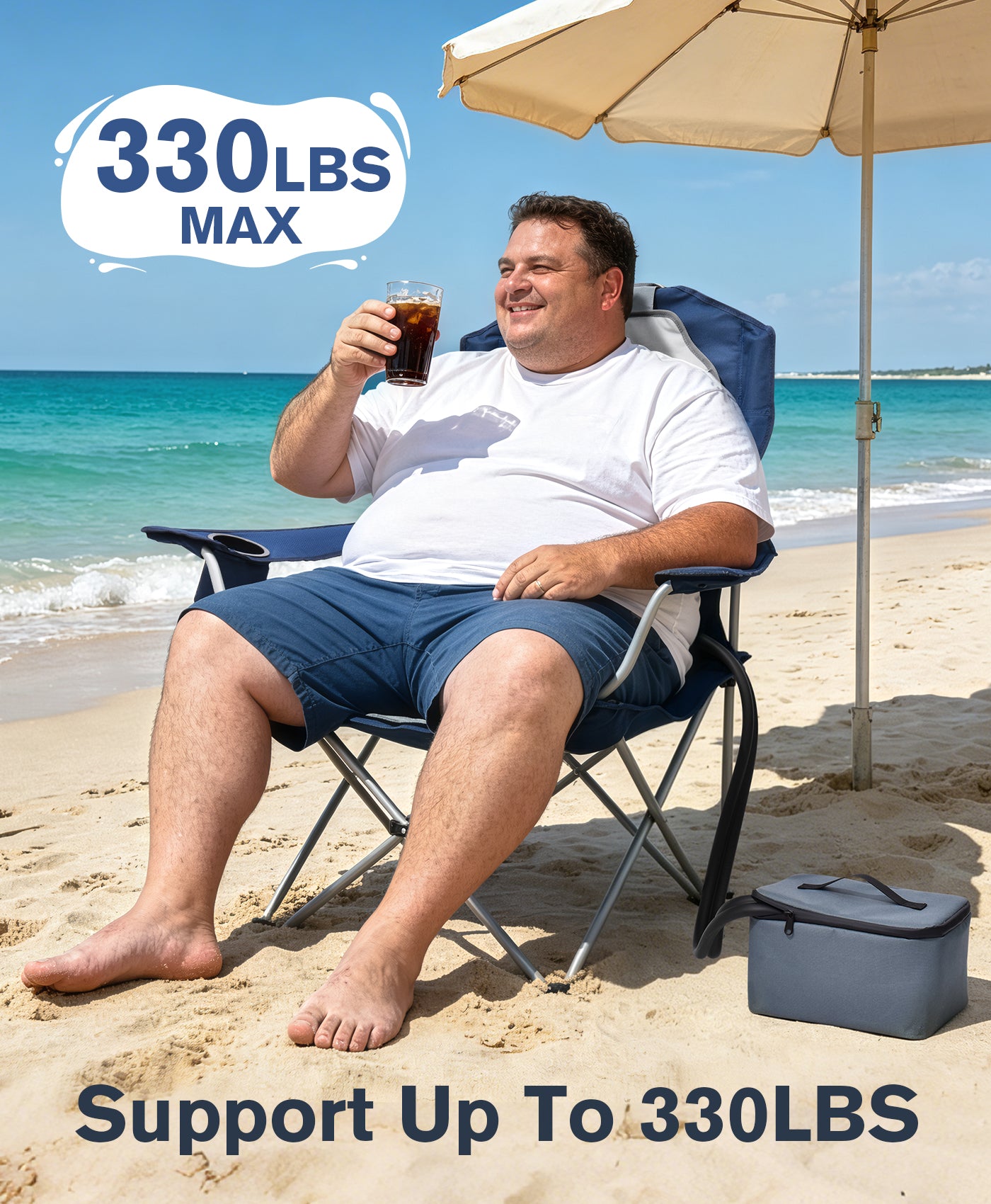 EO LIVING Camping Chair with Cooling Pad