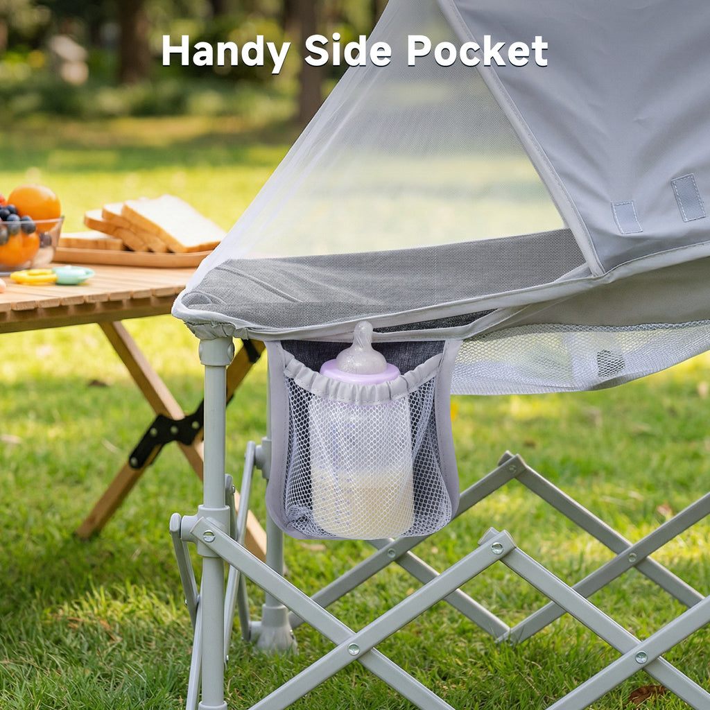 Foldable Baby Beach Chair with Canopy and Mosquito Net