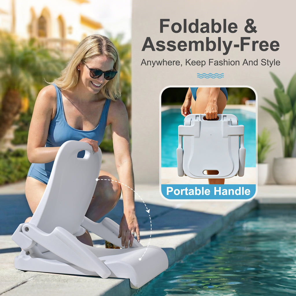 EO LIVING Pool Chairs for in Pool with Armrests, Foldable Outdoor Chair