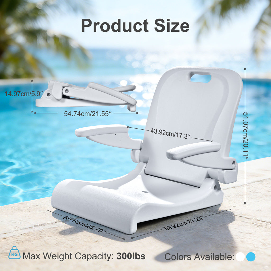 EO LIVING Pool Chairs for in Pool with Armrests, Foldable Outdoor Chair