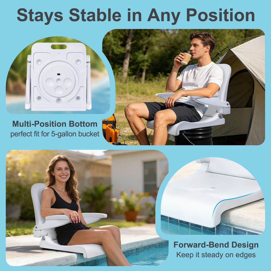 EO LIVING Pool Chairs for in Pool with Armrests, Foldable Outdoor Chair